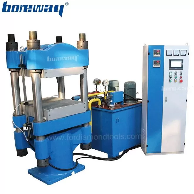 Splitted cylinder-down oil press machine for diamond grinding wheel